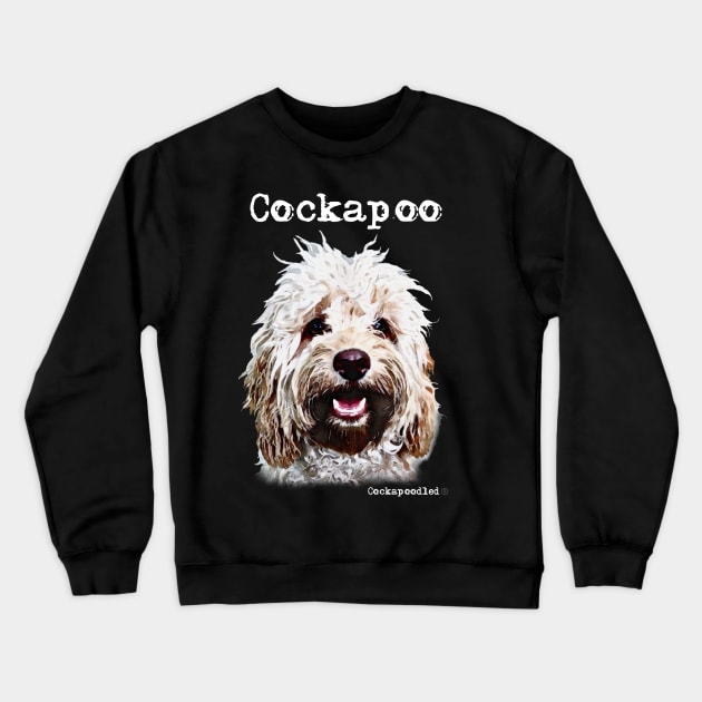 Champagne Blonde Cockapoo / Spoodle and Doodle Dog Crewneck Sweatshirt by WoofnDoodle 